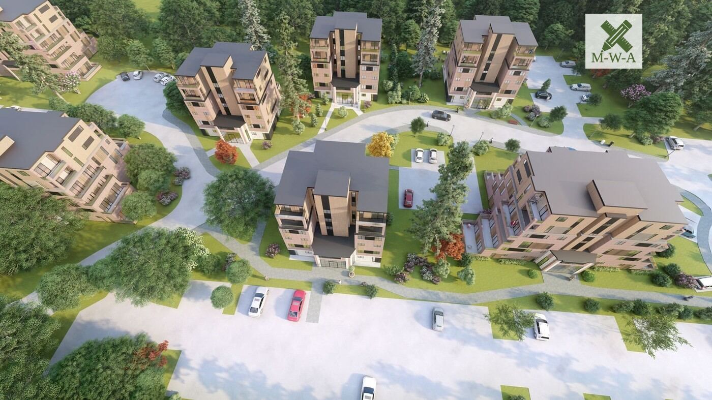 Aerial render of Wayland Close with two storeys added to each block